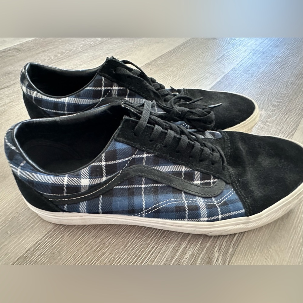Vans Old Skool Shoes - Men’s - Blue Plaid